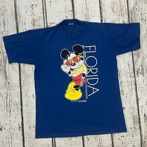 Mickey Mouse Florida Vintage Cartoon 1980s Crewneck Tshirt